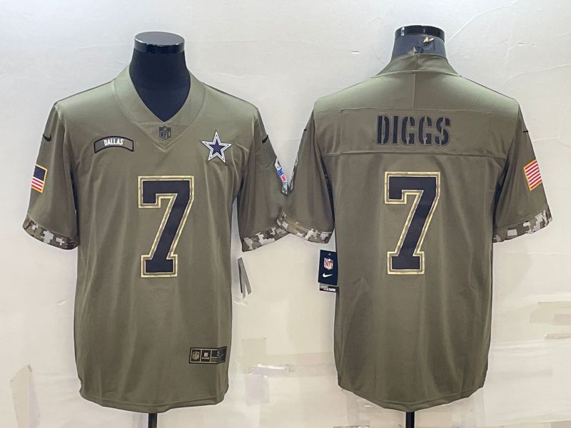 Men Dallas Cowboys 7 Diggs Green 2022 Vapor Untouchable Limited Nike NFL Jersey